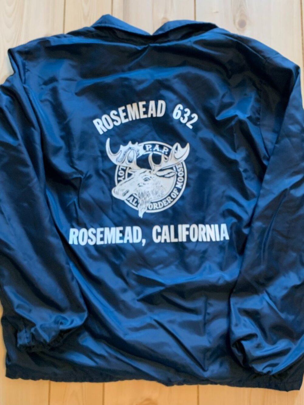 Vintage 80s Holloway Rosemead Loyal Order Moose Lodge California Windbreaker L